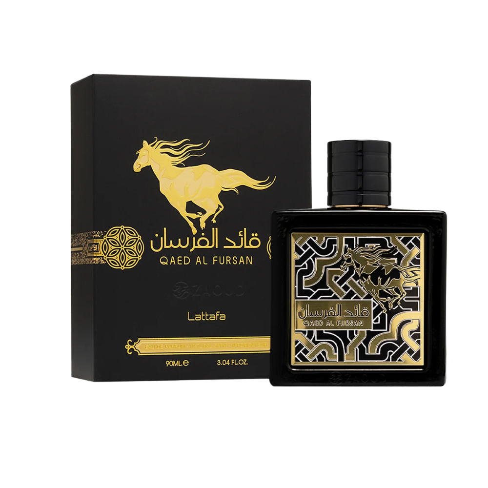 Qaed Al Fursan Black Eau de Parfum – Lattafa front view